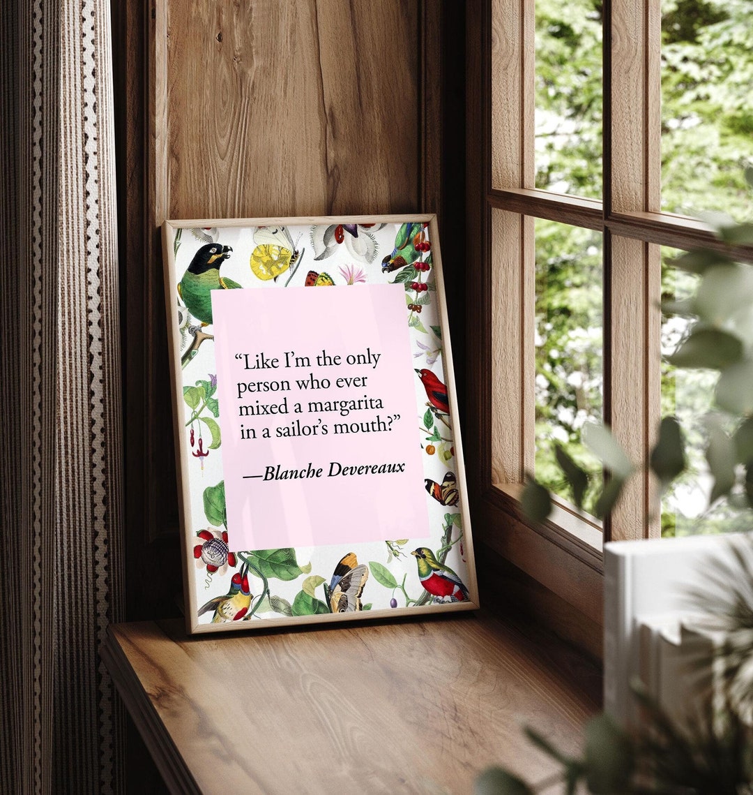 Golden Girls Funny Quotes Wall Art, Above Bar Cart Prints, Golden Girls