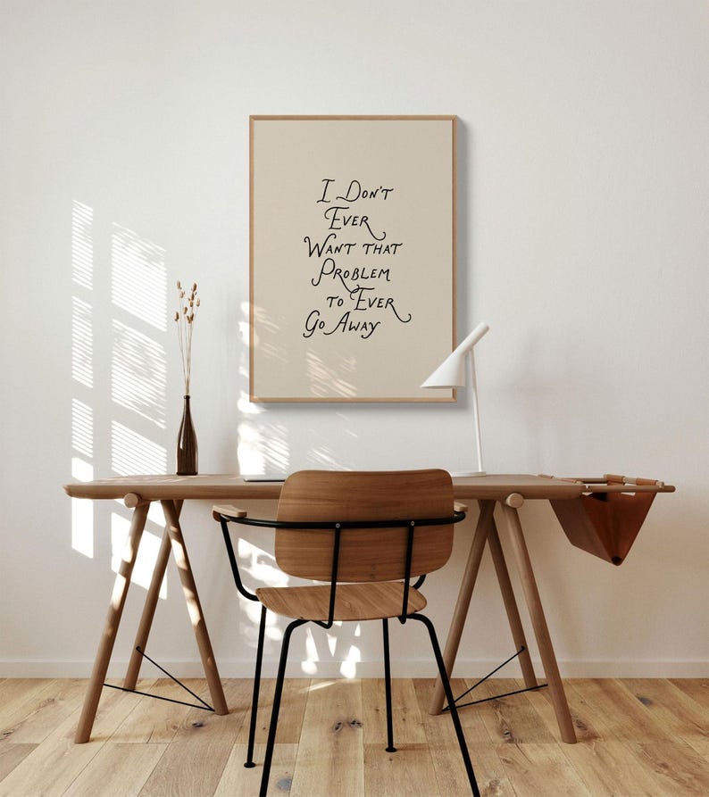 Heated Rivalry Quote Poster Print, Ilya Rozanov Shane Hollander Wall Art, Booktok Hockey Smut I Don't Ever Want That Problem to Ever Go Away