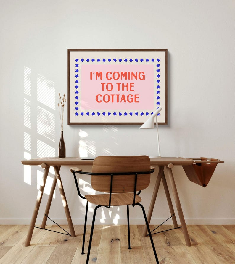 Heated Rivalry Poster Print, I'm Coming to the Cottage Quote Wall Art, Ilya Rozanov Shane Hollander, Booktok Hockey Smut, Cottagecore Decor