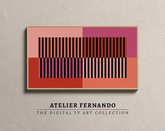 Abstract Frame TV Art, Original Mid Century Modern Artwork for Samsung The Frame TV, Living Room Geometric TV Art, Lg Digital Tv Download