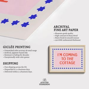 Heated Rivalry Poster Print, I'm Coming to the Cottage Quote Wall Art, Ilya Rozanov Shane Hollander, Booktok Hockey Smut, Cottagecore Decor