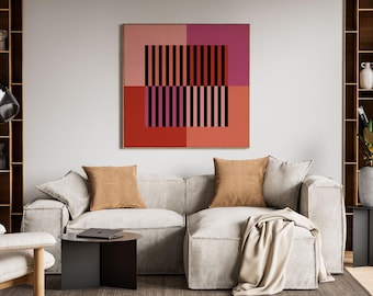 Mid Century moderne quadratische Wandkunst, extra großer quadratischer Kunstdruck, abstrakte MCM Wandkunst, Midcentury Wohndekor, digitaler Download
