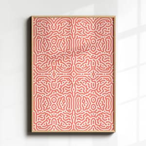 Coral Colored Wall Art, Coral Abstract Wall Art, Coral Printable Wall Art, Minimalist Wall Art, Modern Home Decor, Coral Pink Wall Art