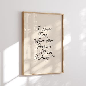 Heated Rivalry Quote Poster Print, Ilya Rozanov Shane Hollander Wall Art, Booktok Hockey Smut I Don't Ever Want That Problem to Ever Go Away