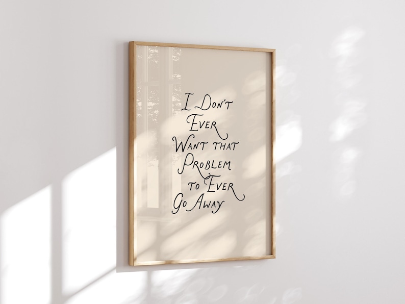 Heated Rivalry Quote Poster Print, Ilya Rozanov Shane Hollander Wall Art, Booktok Hockey Smut I Don't Ever Want That Problem to Ever Go Away