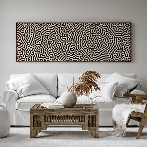 Long Horizontal Wall Art, Huge 3x9 Feet Panoramic Print, Mid Century Modern Wall Art Over the Bed, Above Couch Art, Above the Bed Decor