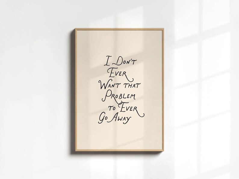 Heated Rivalry Quote Poster Print, Ilya Rozanov Shane Hollander Wall Art, Booktok Hockey Smut I Don't Ever Want That Problem to Ever Go Away
