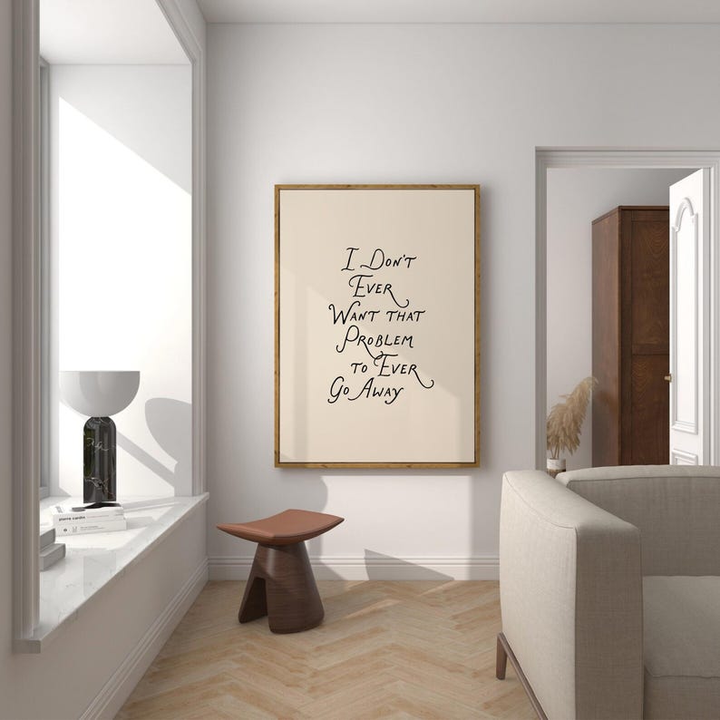 Heated Rivalry Quote Poster Print, Ilya Rozanov Shane Hollander Wall Art, Booktok Hockey Smut I Don't Ever Want That Problem to Ever Go Away