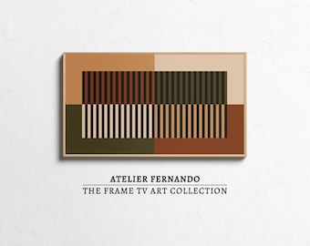 Samsung Frame TV Art Mid Century Modern, Art for Hisense Canvas TV, Original Abstract Retro Frame TV Art, Fall Frame Tv Art Digital Download