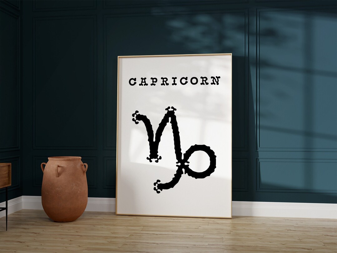 Capricorn Wall Art Star Sign Poster Print Capricorn Gifts Etsy.de
