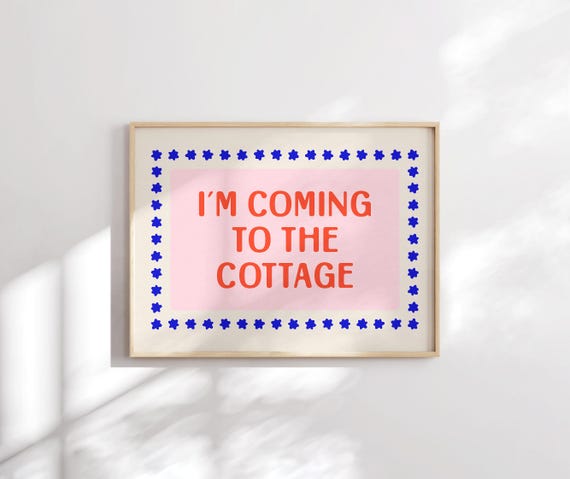 I'm Coming to the Cottage Heated Rivalry Poster Print, Ilya Rozanov Quote Wall Art, Shane Hollander, Booktok Hockey Smut, Cottagecore Decor