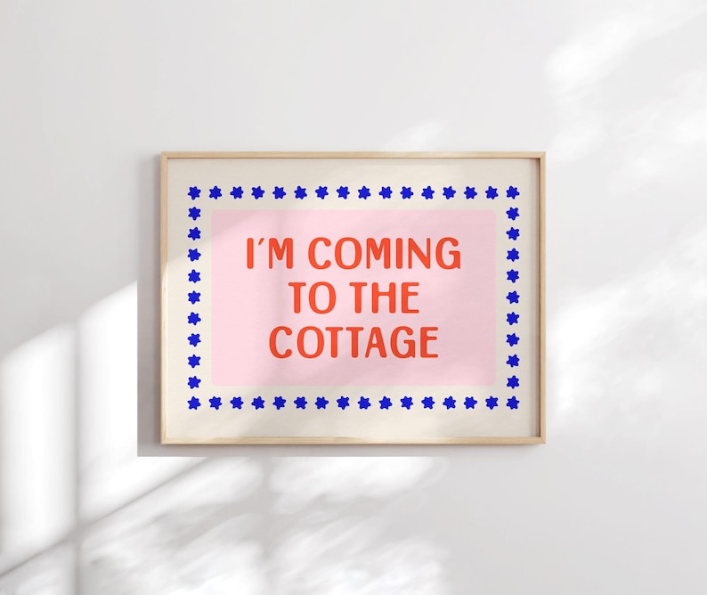 I'm Coming to the Cottage Heated Rivalry Poster Print, Ilya Rozanov Quote Wall Art, Shane Hollander, Booktok Hockey Smut, Cottagecore Decor