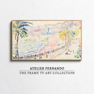 Summer Frame TV Art, Samsung Frame TV Art, Light Academia, Coastal Beach Art for The Frame TV, Digital Download, Art for Hisense Canvas Tv