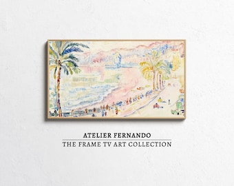 Summer Frame TV Art, Samsung Frame TV Art, Light Academia, Coastal Beach Art for The Frame TV, Digital Download, Art for Hisense Canvas Tv