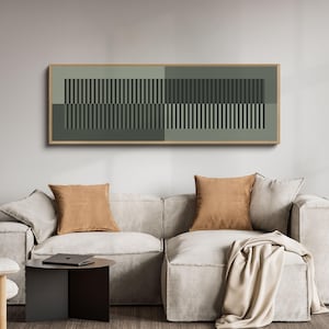 Large Wall Art Oversized Horizontal, Sage Green Wall Art, Long Horizontal Wall Art, Above Couch Art, Above Bed Art, Tall Narrow Wall Art