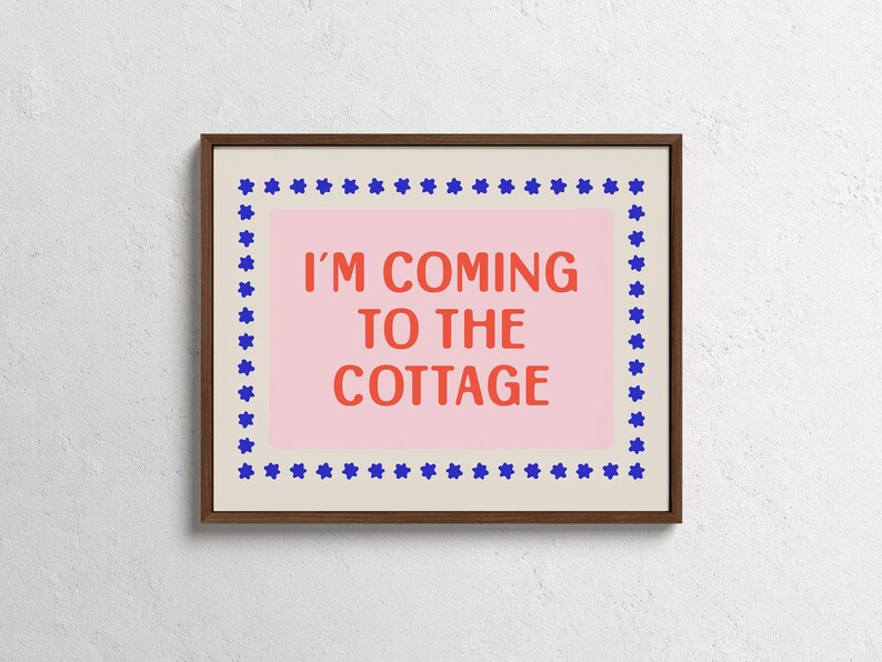 Heated Rivalry Poster Print, I'm Coming to the Cottage Quote Wall Art, Ilya Rozanov Shane Hollander, Booktok Hockey Smut, Cottagecore Decor