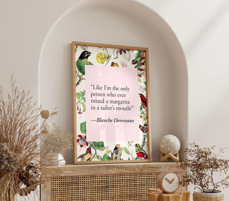 Golden Girls Funny Quotes Wall Art, Above Bar Cart Prints, Golden Girls