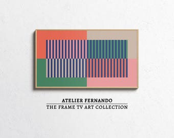 Samsung Frame TV Art Mid Century Modern, Art for Frame Tv, Original Abstract Frame TV Art, Hisense Canvas Tv Frame Art, Digital Download