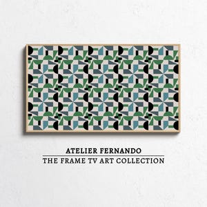Frame Tv Art Mid Century, Samsung Frame Tv Art, Original Abstract Artwork for The Frame Tv, Living Room Decor, Hisense Canvas Tv Art