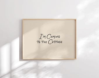 Heated Rivalry Quote Poster, I'm Coming to the Cottage Wall Art Print, Ilya Rozanov Shane Hollander, Booktok Hockey Smut, Digital Download
