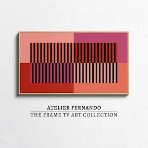 Abstract Frame TV Art, Original Mid Century Modern Artwork for Samsung The Frame TV, Living Room Geometric TV Art, Lg Digital Tv Download