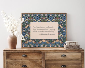 Golden Girls Quotes Wall Art, Funny Quote Wall Art, Golden Girls Party Gifts, Blanche Devereaux, Funny Home Decor, The Golden Girls Prints