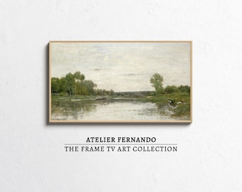 Samsung Frame TV Art, Frame TV Art, Landscape Vintage Painting, Classic Traditional Artwork, Digital Download, Art for Samsung Frame TV