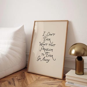 Heated Rivalry Quote Poster Print, Ilya Rozanov Shane Hollander Wall Art, Booktok Hockey Smut I Don't Ever Want That Problem to Ever Go Away