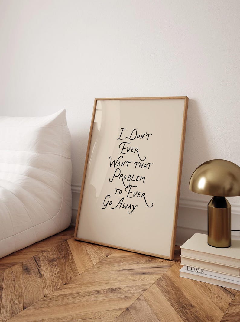 Heated Rivalry Quote Poster Print, Ilya Rozanov Shane Hollander Wall Art, Booktok Hockey Smut I Don't Ever Want That Problem to Ever Go Away