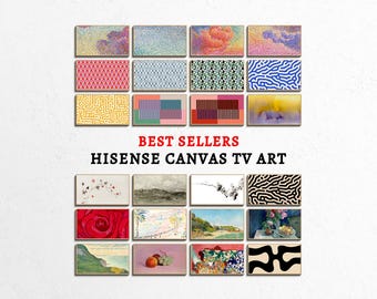 Zestaw grafik na telewizor Hisense Canvas, bestsellery, grafika na telewizor Samsung Frame, oryginalna sztuka nowoczesna na telewizor Frame i plakat Hisense Canvas do pobrania w wersji cyfrowej
