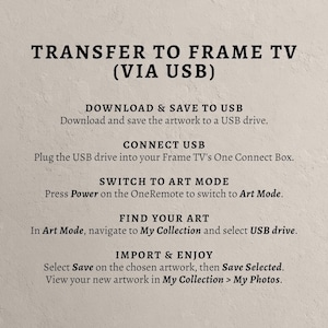 How to Transfer Digital Download Artwork to Samsung Frame TV via USB.