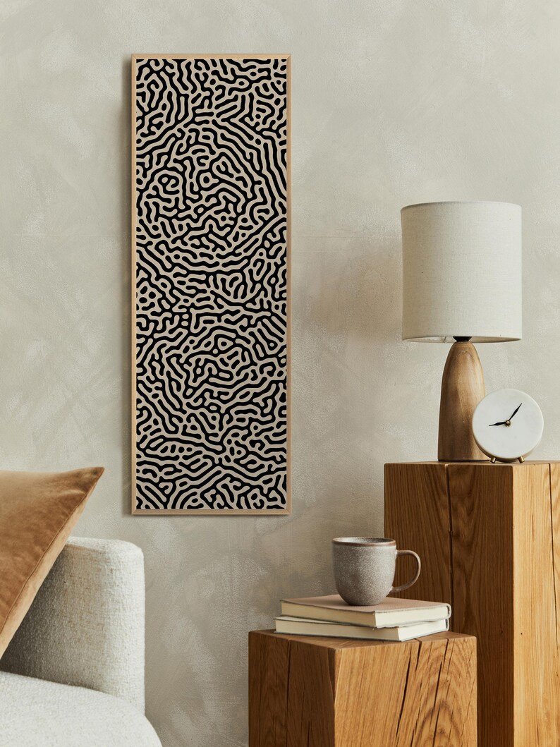 Long Horizontal Wall Art, Huge 3x9 Feet Panoramic Print, Mid Century Modern Wall Art Over the Bed, Above Couch Art, Above the Bed Decor