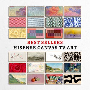Conjunto de arte para TV Hisense Canvas mais vendidos, arte para TV com moldura Samsung, arte moderna original para TV com moldura e download digital de pôster para TV Hisense Canvas