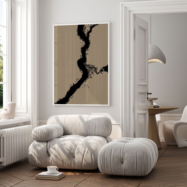 Wabi Sabi Wall Art, Neutral Beige Tones Abstract Japandi Wall Art ...