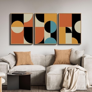 3 Piece Wall Art, Mid Century Gallery Wall Set, Retro Wall Art Set of 3 Prints, Triptych Wall Art, 3 Panel Wall Art Mid Century Modern Decor