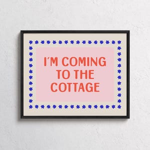 Heated Rivalry Poster Print, I'm Coming to the Cottage Quote Wall Art, Ilya Rozanov Shane Hollander, Booktok Hockey Smut, Cottagecore Decor