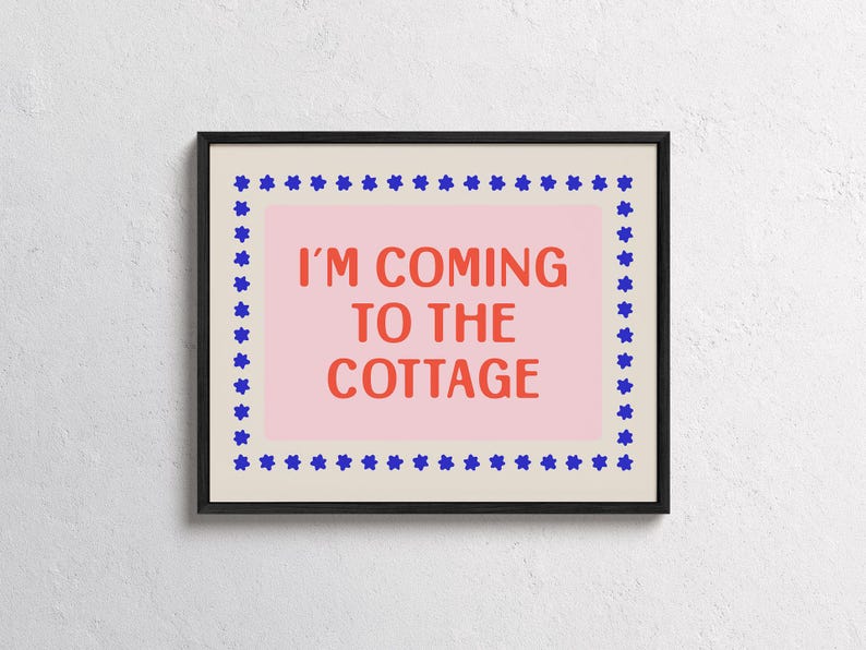 Heated Rivalry Poster Print, I'm Coming to the Cottage Quote Wall Art, Ilya Rozanov Shane Hollander, Booktok Hockey Smut, Cottagecore Decor