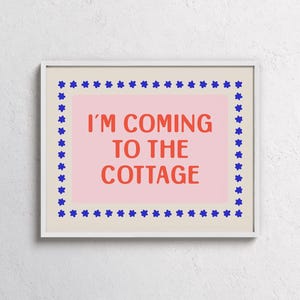 Heated Rivalry Poster Print, I'm Coming to the Cottage Quote Wall Art, Ilya Rozanov Shane Hollander, Booktok Hockey Smut, Cottagecore Decor