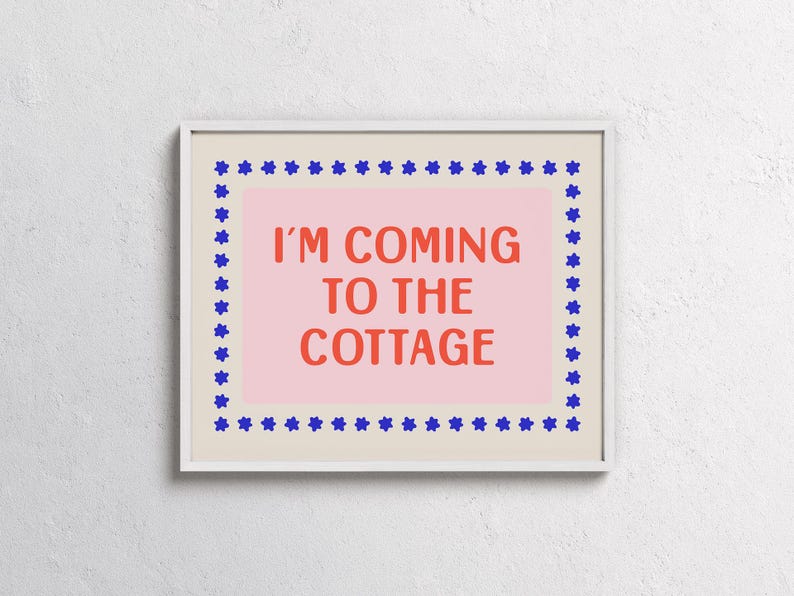 Heated Rivalry Poster Print, I'm Coming to the Cottage Quote Wall Art, Ilya Rozanov Shane Hollander, Booktok Hockey Smut, Cottagecore Decor