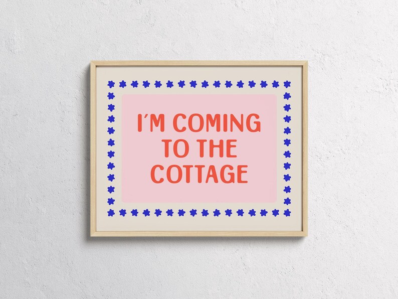 Heated Rivalry Poster Print, I'm Coming to the Cottage Quote Wall Art, Ilya Rozanov Shane Hollander, Booktok Hockey Smut, Cottagecore Decor