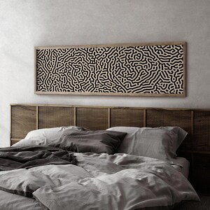 Long Horizontal Wall Art, Huge 3x9 Feet Panoramic Print, Mid Century Modern Wall Art Over the Bed, Above Couch Art, Above the Bed Decor