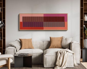 Large Wall Art Oversized Horizontal, Long Narrow Wall Art, Long Horizontal Wall Art, Above Couch Art, Above Bed Art, Tall Narrow Wall Art