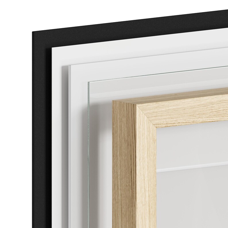 Oak Sign Frame Natural Solid Oak Wood Frames With Real Glass and Mat 4x6 5x7 6x8 8x10 ...