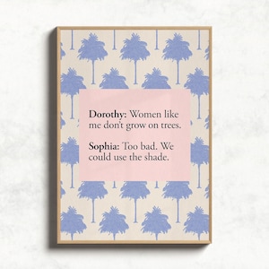 Golden Girls Art, Funny Golden Girls Quotes Wall Art, Golden Girls Gifts, Sarcastic Sophia Petrillo Jokes Print, Funny Tv Show Wall Decor