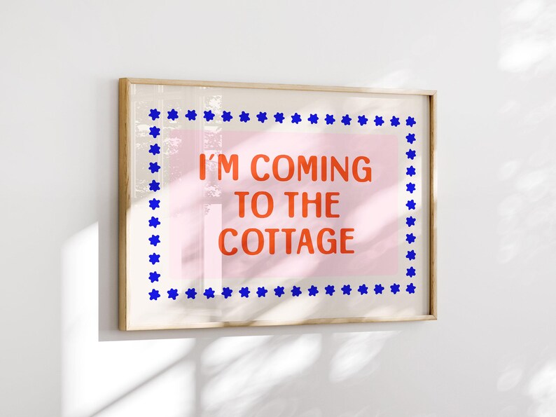 Heated Rivalry Poster Print, I'm Coming to the Cottage Quote Wall Art, Ilya Rozanov Shane Hollander, Booktok Hockey Smut, Cottagecore Decor