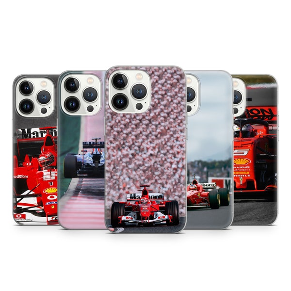 Formula 1 Schumacher Phone Case Racing Cover fit for iPhone 15 Pro Max, 14 Plus, 13, 12, 11, XR, Samsung S24, S23, A54, A53, Pixel 8 Pro