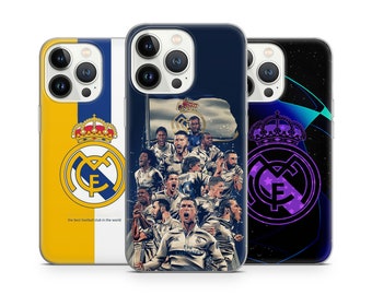 Football Sport Phone Case Real Madrid Cover fit for iPhone 15 Pro Max, 14 Plus, 13, 12, 11, XR, Samsung S24, S23, A54, A53, Pixel 8 Pro