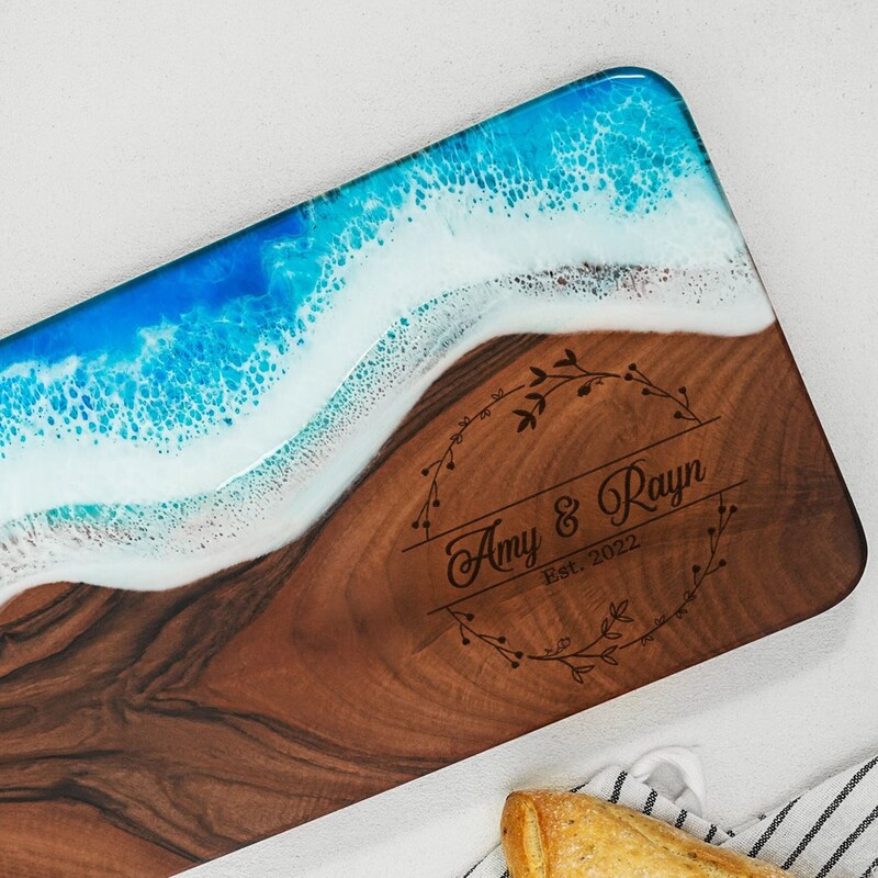Personalized Engraved Couple Cutting Board, Custom Wedding Date & Names, Anniversary Gift, Cherry Wedding Cutting Board. Apple Tree. Family - UK