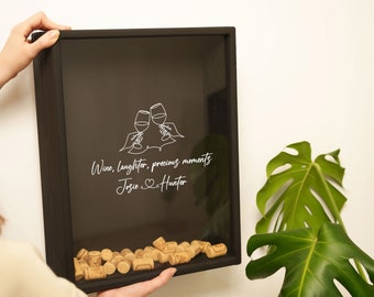 Personalized Wine Cork Holder, Rustic Vineyard Decor, Wedding Gift