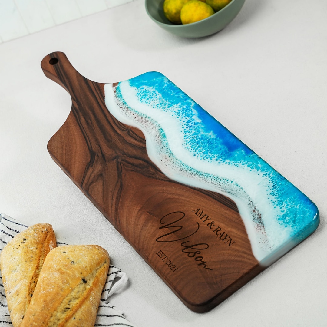 Personalized Epoxy Resin Cutting Board, Personalized Live Edge Walnut Board, Newly Wed Gifts, New Home Owner Gift, Housewarming Gifts - Etsy Personalized Epoxy Resin Cutting Board, Personalized Live Edge Walnut Board, Newly Wed Gifts, New Home Owner Gift, Housewarming Gifts - Etsy